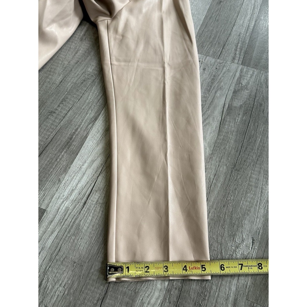 Halogen Womens Blush Beige Faux Leather Draped Open Front Waterfall Jacket 1X - Picture 10 of 12
